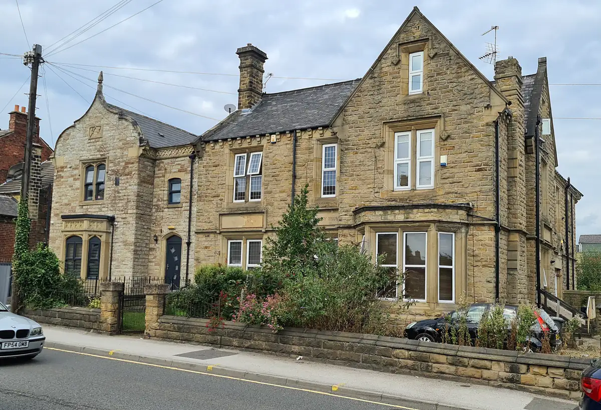 Grand old stone houses on Dodworth Road in Barnsley