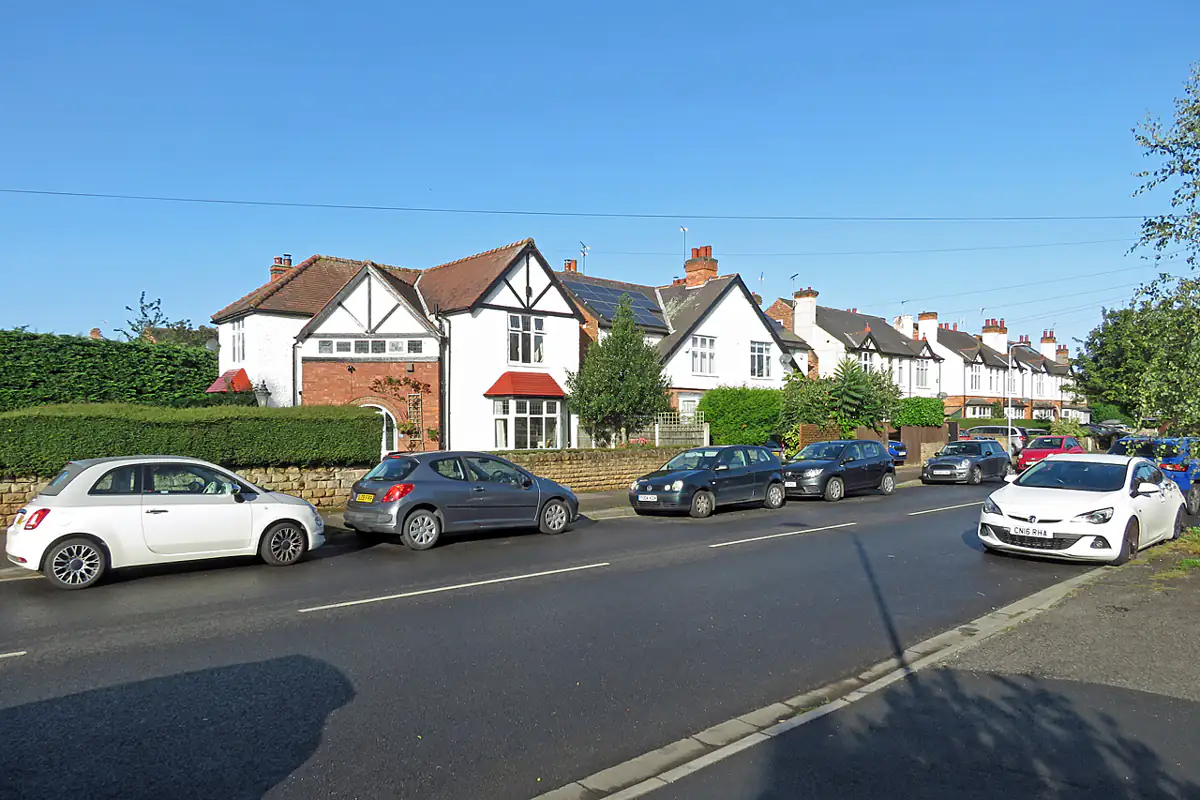 Mock Tudor houses on Gordon Road in West Bridgford